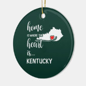 Kentucky Home is waar het hart ligt Keramisch Ornament (Links)