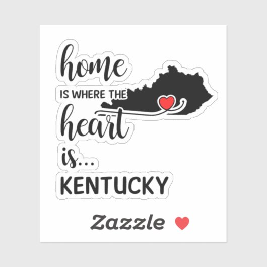 Kentucky Home is waar het hart ligt Sticker (Vel)