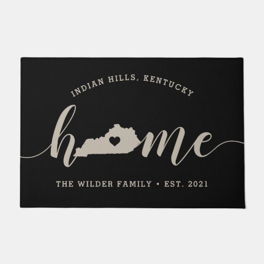 Kentucky Home State Personalized Deurmat (Voorkant)