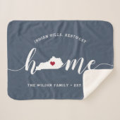 Kentucky Home State Personalized Sherpa Deken (Voorkant (horizontaal))