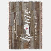 Kentucky Home State Personalized Wood look Deken (Voorkant Verticaal)