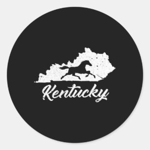 Kentucky Horse Park I Map State Horse Racing Ronde Sticker