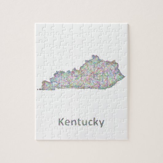 Kentucky-kaart Legpuzzel (Verticaal)