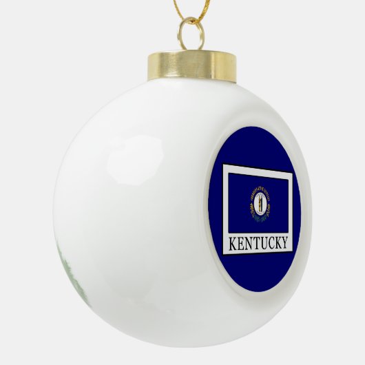 Kentucky Keramische Bal Ornament (Links)
