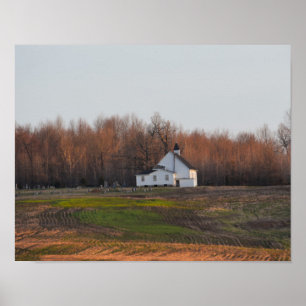 Kentucky kerk in de vroege ochtend poster