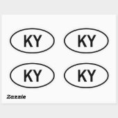 Kentucky "KY" Ovale Sticker (Vel)