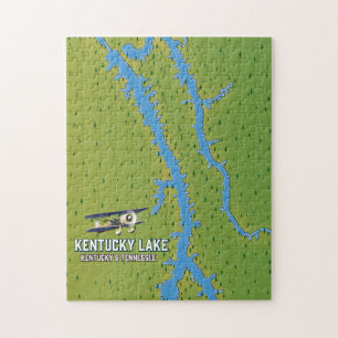 Kentucky Lake USA Kaart Legpuzzel
