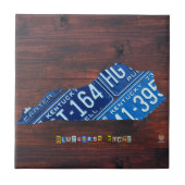 Kentucky Licence Bord Map keramische tapijten Tegeltje (Voorkant)