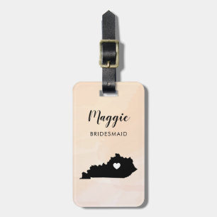Kentucky Map Bagagelabel, Wedding Party Welcome Bagagelabel