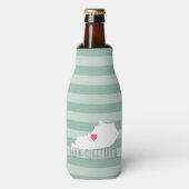 Kentucky Map Home State Love met Custom Heart Flesjeskoeler (Fles Voorkant)
