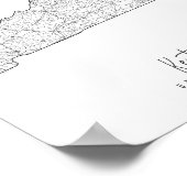 Kentucky Minimal Street Map Poster (Hoek)