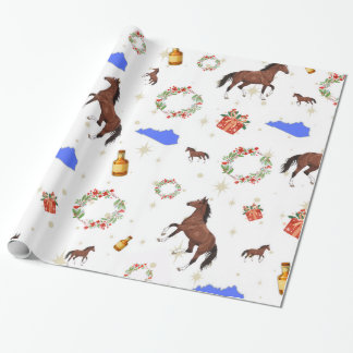 Kentucky Paard Kerst Inpakpapier