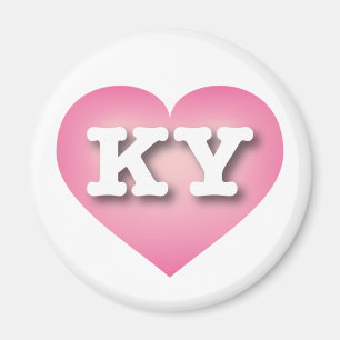 Kentucky Pink Fade Heart - Ik hou van KY Magneet
