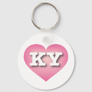 Kentucky Pink Fade Heart - Ik hou van KY Sleutelhanger