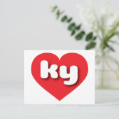 Kentucky red hart - Ik hou van ky Briefkaart (Staand voorkant)