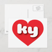 Kentucky red hart - Ik hou van ky Briefkaart (Voorkant / Achterkant)