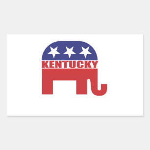Kentucky Republikeinse Olifant Rechthoekige Sticker