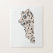 Kentucky Shaped Kentuckian  Afbeelding Map Legpuzzel (Verticaal)