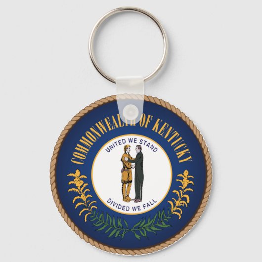 Kentucky Staatsvlag Zegel Sleutelhanger (Voorkant)