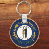 Kentucky Staatsvlag Zegel Sleutelhanger (Voorkant)