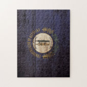 Kentucky State Flag op Old Wood Gradin Legpuzzel (Verticaal)