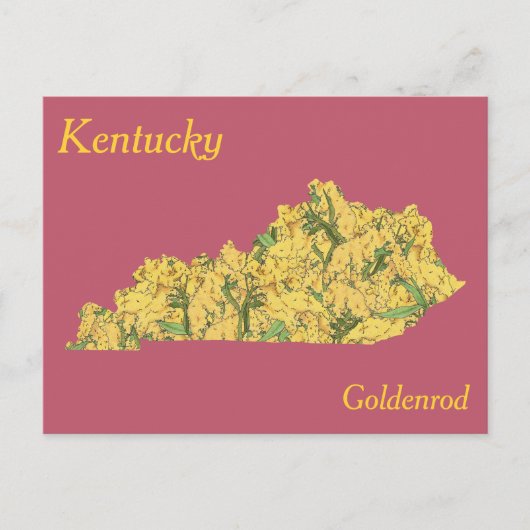Kentucky State Flower Collage Map Briefkaart (Voorkant)