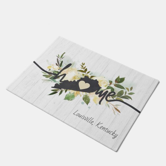 Kentucky State gepersonaliseerd uw thuis stad rust Deurmat (Schuin)
