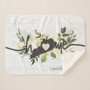 Kentucky State gepersonaliseerd uw thuis stad rust Sherpa Deken