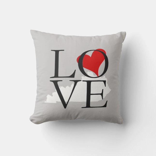 Kentucky State Love Pillow Kussen (Voorkant)