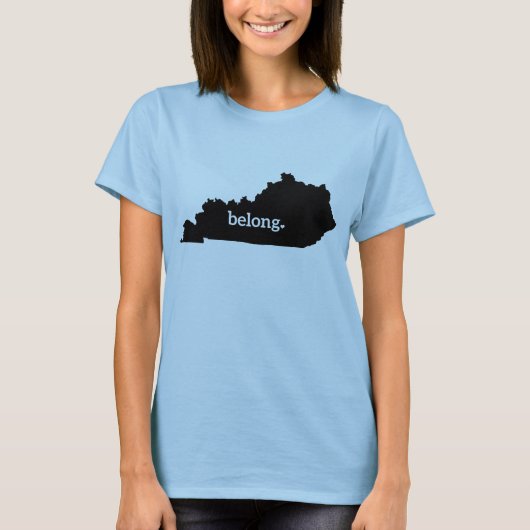 Kentucky State Map Belong T-shirt (Voorkant)