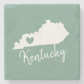 Kentucky State map love home Stenen Onderzetter (Voorkant)