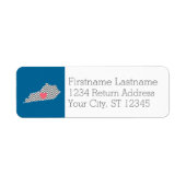 Kentucky State Map met aangepast hart en eigen naa Etiket (Voorkant)