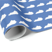 Kentucky State Pattern on Blue Cadeaupapier (Rol Hoek)