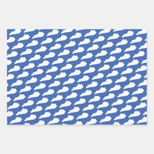 Kentucky State Pattern on Blue Inpakpapier Vel (Voorkant 3)