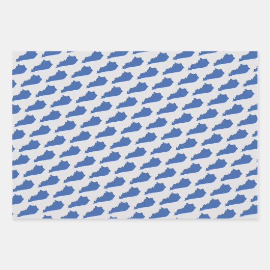 Kentucky State Pattern on Blue Inpakpapier Vel (Voorkant 2)