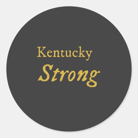 Kentucky Strong Ronde Sticker (Voorkant)