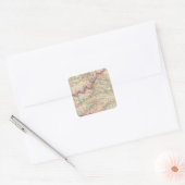 Kentucky, Tennessee Vierkante Sticker (Envelop)