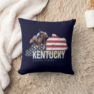 Kentucky United States Retro State Map  VS Kussen