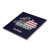 Kentucky United States Retro State Map  VS Tegeltje (Zijkant)