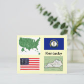 Kentucky USA Briefkaart (Staand voorkant)
