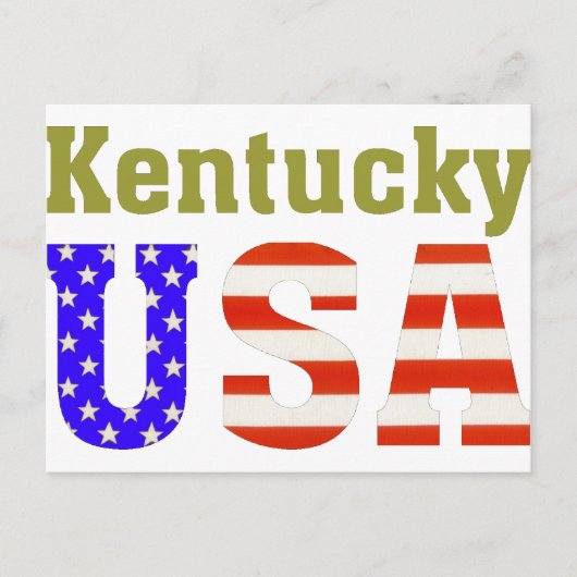Kentucky USA! Briefkaart (Voorkant)