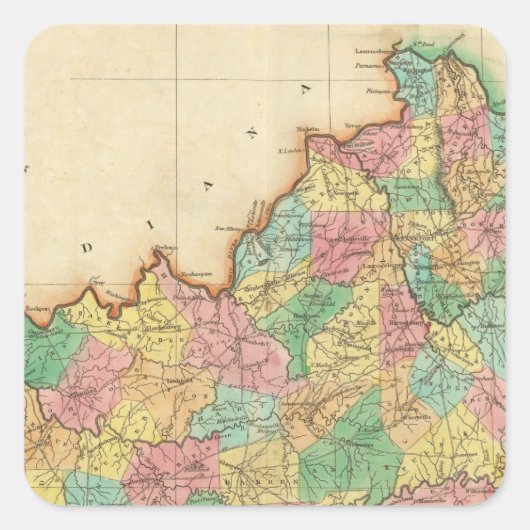 Kentucky Vierkante Sticker (Voorkant)