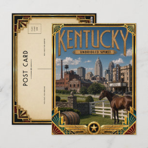 Kentucky Vintage Art Deco Gouden Tijdperk Briefkaart