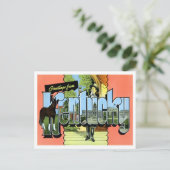 Kentucky Vintage Big Letters Briefkaart (Staand voorkant)