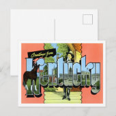 Kentucky Vintage Big Letters Briefkaart (Voorkant / Achterkant)