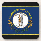 Kentucky vlag bier onderzetter (Voorkant)