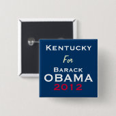 KENTUCKY Voor OBAMA 2012 Campaign Button (Voorkant /achterkant)