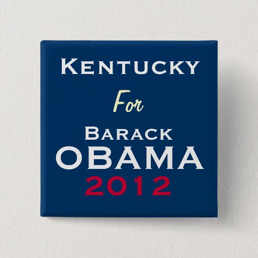 KENTUCKY Voor OBAMA 2012 Campaign Button (Voorkant)