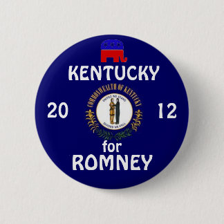 Kentucky voor Romney 2012 Ronde Button 5,7 Cm