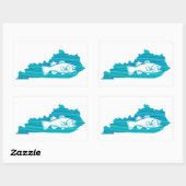 Kentucky Wave Vist Rechthoekige Sticker (Vel)